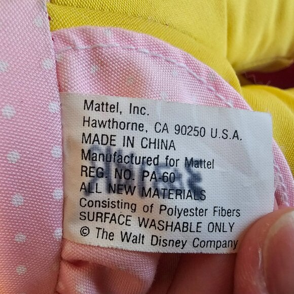 Mattel Disney Minnie Mouse Learn To Dress Rubber Face Doll Pink Vintage 14" - Picture 12 of 14